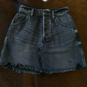We the Free Black Denim High-waist Mini Skirt - lightly worn